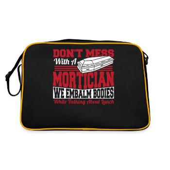 Don't Mess With A Mortician Funeral Director - Retro Bag - black/gold - Back