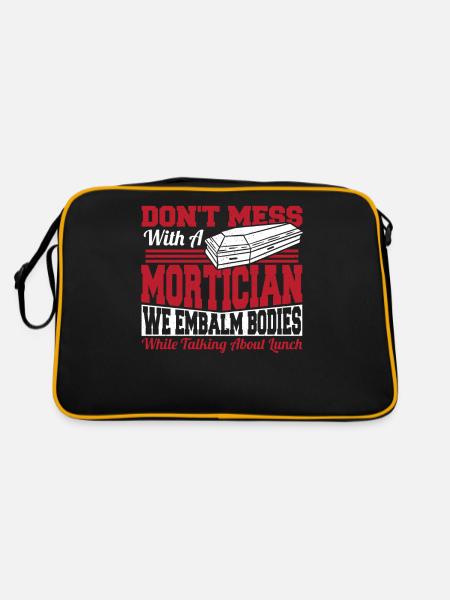 Don't Mess With A Mortician Funeral Director - Retro Bag - black/gold - Back