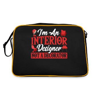 I'm An Interior Designer, Not A Decorator - Retro Bag - black/gold - Back