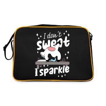 Niedliches Unicron Contrology Pilates Workout - Retro Tasche - Schwarz/Gold - Hinten