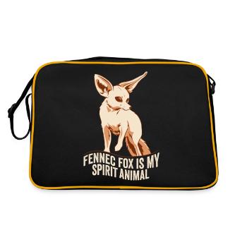 Fennec fox animal fennec renards propriétaire - Sac Retro - noir/or - Dos
