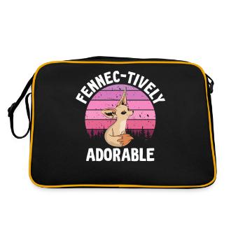 Fennec-tiv Adorable Fennec Fox Propriétaire Fennec - Sac Retro - noir/or - Dos