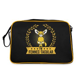 Fennec-tacular Fennec Fox Propriétaire Fennec Foxes - Sac Retro - noir/or - Dos