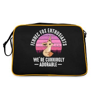 Fennec Fox rusé Adorables renards Fennec - Sac Retro - noir/or - Dos