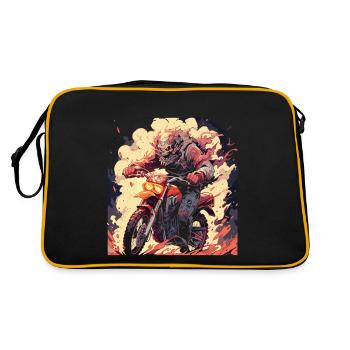 Skull Skull Motocross Dirt Bike - Sac Retro - noir/or - Dos