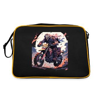 Skull Skull Motocross Dirt Bike - Sac Retro - noir/or - Dos