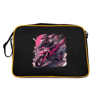 Skull Skull Motocross Dirt Bike - Sac Retro - noir/or - Dos