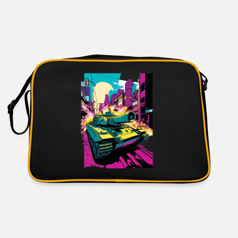 Panzer Pop Art Comic Style Leopard Panzer Retro Tasche
