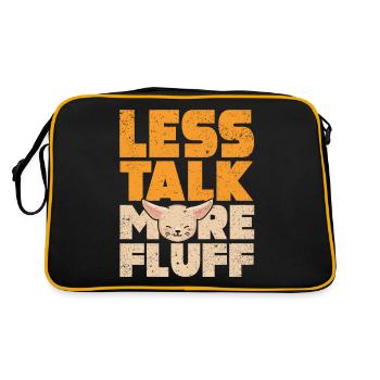 Weniger Reden Mehr Flausch Fennek Fuchs Besitzer - Retro Tasche - Schwarz/Gold - Hinten