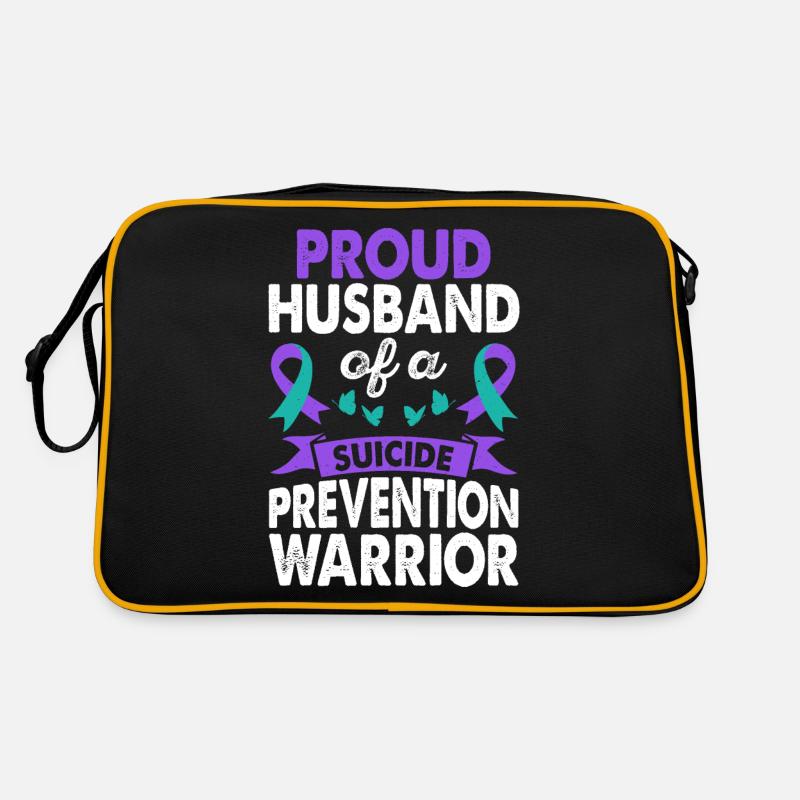 Husband of Suicide Prevention Warrior Awareness Retro Bag