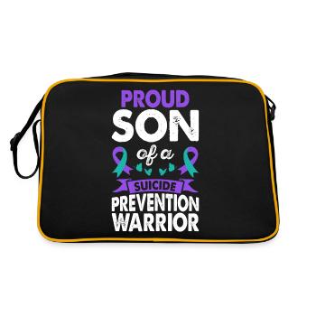 Son of the Suicide Prevention Warrior Awareness - Retro Bag - black/gold - Back