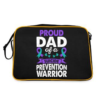 Father of Suicide Prevention Warrior Awareness - Retro Bag - black/gold - Back