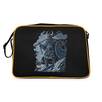Guerrier Viking Mythologie nordique Nordmann - Sac Retro - noir/or - Dos