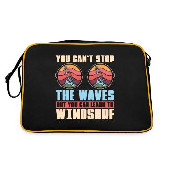 Planche à voile Vous ne pouvez pas arrêter les vagues Surfboarder - Sac Retro - noir/or - Dos