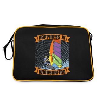 Le bonheur de la planche à voile est la planche à voile Sports nautiques - Sac Retro - noir/or - Dos