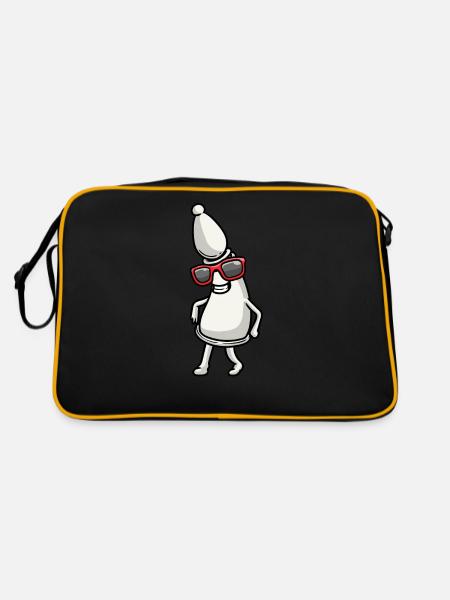 Dancing chess pieces Chess players - Retro Bag - black/gold - Back