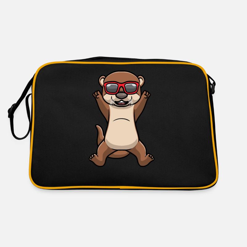 Dancing otter with sunglasses Retro Bag
