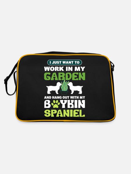 Travailler dans mon jardin et avec mon boykin - Sac Retro - noir/or - Dos