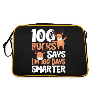 100 dollars disent que je suis 100 jours plus intelligent 100 jours - Sac Retro - noir/or - Dos