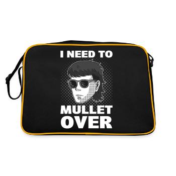 I Need To Mullet Over Mullet Hairstyle - Retro Bag - black/gold - Back
