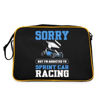 Tut mir leid, aber ich bin süchtig nach Sprint - Retro Tasche - Schwarz/Gold - Hinten