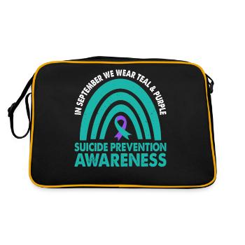 En septembre, nous portons Teal &; Purple Suicide - Sac Retro - noir/or - Dos