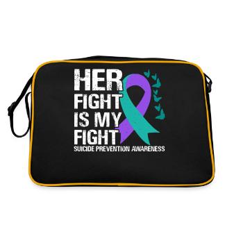Suicide Prenvention Awareness Suizidprävention - Retro Bag - black/gold - Back