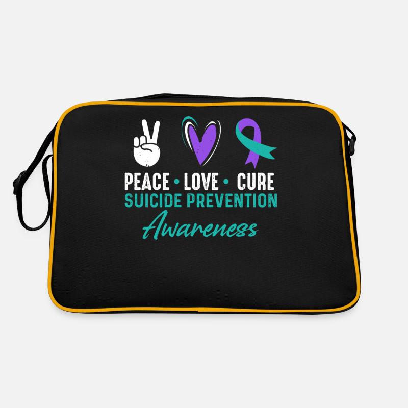 Peace Love Cure Sensibilisation à la prévention du suicide Sac Retro