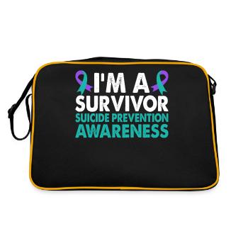 Suicide Prevention Awareness Month for - Retro Bag - black/gold - Back