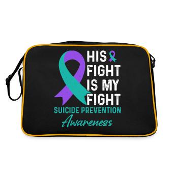 Suicide Prenvention Awareness Suizidprävention - Retro Bag - black/gold - Back