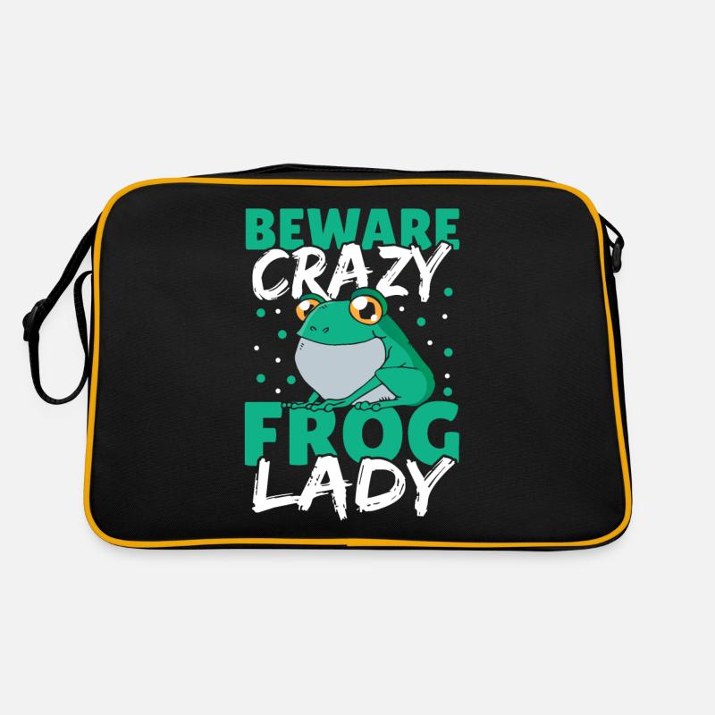 Méfiez-vous de la dame grenouille folle Sac Retro
