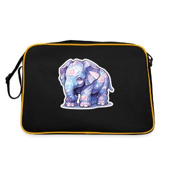 Éléphant Éléphant Éléphant Bébé Pachyderme - Sac Retro - noir/or - Dos