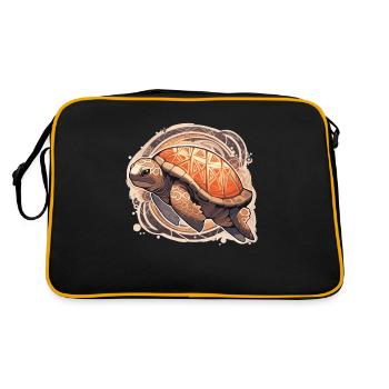 Tortue - Sac Retro - noir/or - Dos