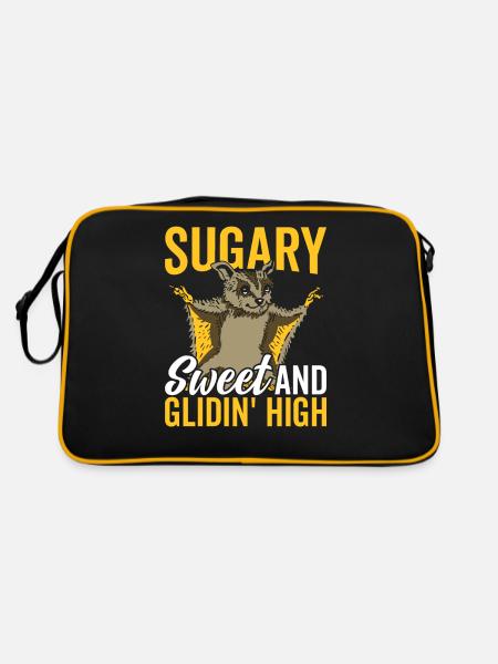 Glidin' High Sugar Glider Owner Sugar Gliders - Retro Bag - black/gold - Back