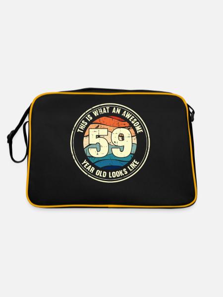 59e anniversaire Comment regarder 59 Cadeau rétro - Sac Retro - noir/or - Dos