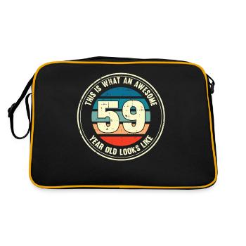 59e anniversaire pour que vous voyiez avec 59 cadeau rétro - Sac Retro - noir/or - Dos