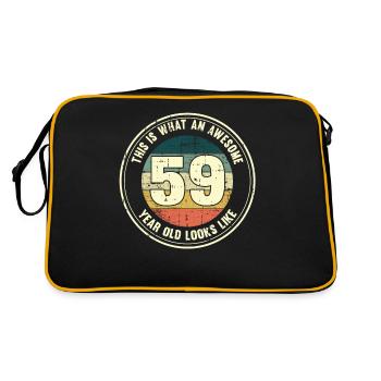 59e anniversaire pour que vous voyiez avec 59 cadeau rétro - Sac Retro - noir/or - Dos