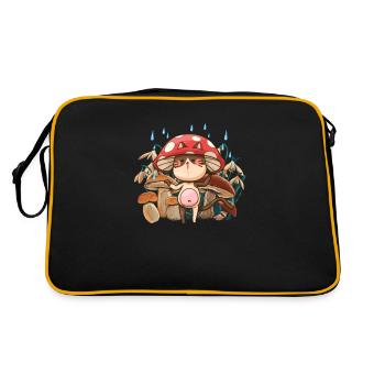 Cottagecore Kawaii - Rustic Aesthetics - Retro Bag - black/gold - Back