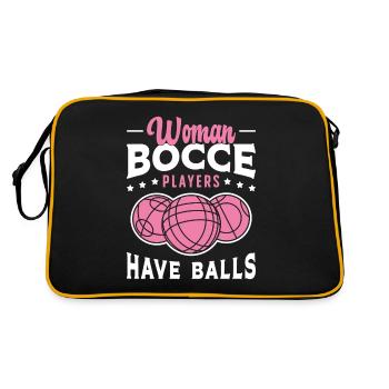 Bocce Ball Femmes Les joueurs de pétanque ont des balles Boule - Sac Retro - noir/or - Dos