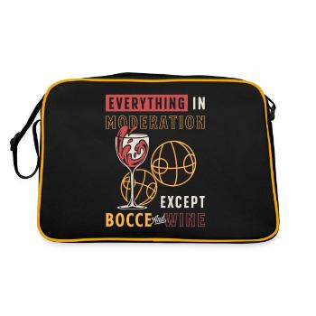 Bocle Tout, Modération Pétanque Boule - Sac Retro - noir/or - Dos