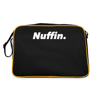 Nuffin Nothing No comment Funny - Retro Bag - black/gold - Back