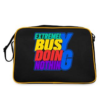 Extremely Busy Doing Nothing 16 - Retro Tasche - Schwarz/Gold - Hinten