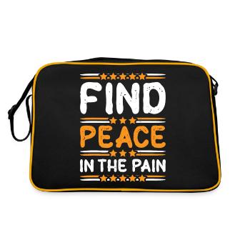 Find Peace In The Pain 13 - Retro Bag - black/gold - Back