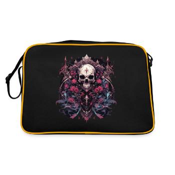 Crâne Crâne Crânes Crâne Squelette - Sac Retro - noir/or - Dos