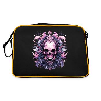 Crâne Crâne Crânes Crâne Squelette - Sac Retro - noir/or - Dos