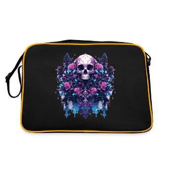 Crâne Crâne Crânes Crâne Squelette - Sac Retro - noir/or - Dos