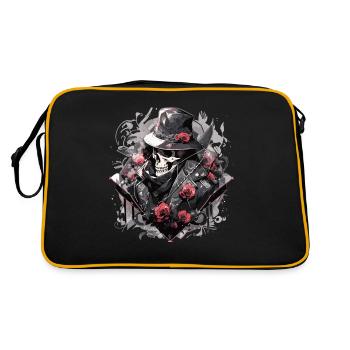 Crâne Crâne Crânes Crâne Squelette - Sac Retro - noir/or - Dos