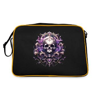 Crâne Crâne Crânes Crâne Squelette - Sac Retro - noir/or - Dos