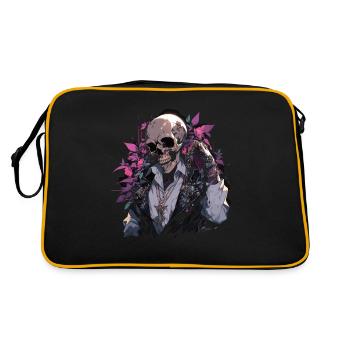 Crâne Crâne Crânes Crâne Squelette - Sac Retro - noir/or - Dos