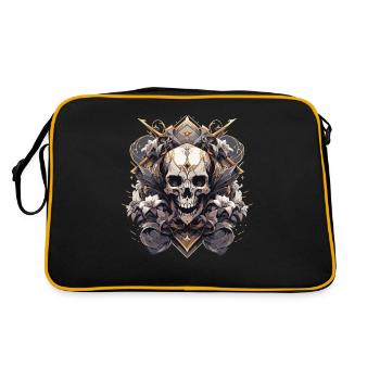 Crâne Crâne Crânes Crâne Squelette - Sac Retro - noir/or - Dos